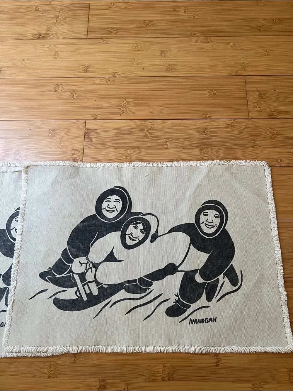 Agnes NANOGAK Goose placements set of 4 12” x 17”